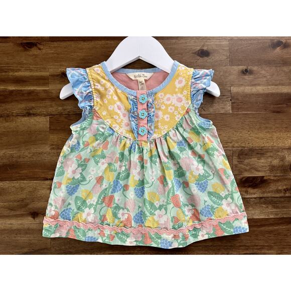 Matilda Jane Dream Chasers Pastel Berries Love Note Tunic Top Sleeveless Green 2 - Picture 2 of 7